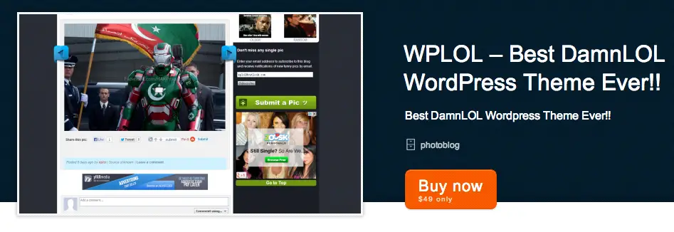 Meilleurs thèmes de WordPress Clone DamnLOL