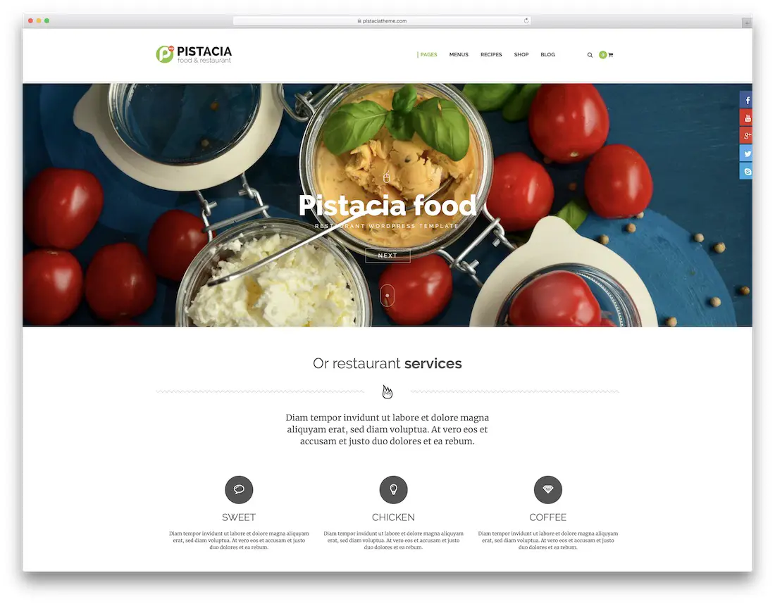 recettes de cuisine pistacia wordpress theme