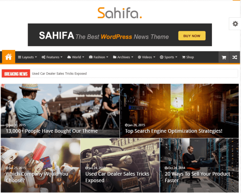 Sahifa- comment créer un site d'informations dans WordPress