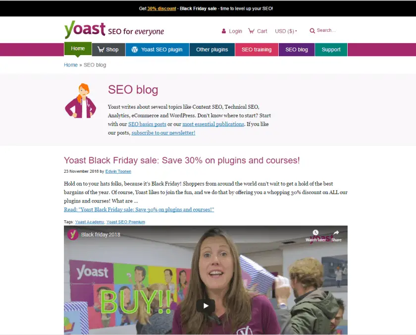 Yoast blog- meilleurs blogs WordPress