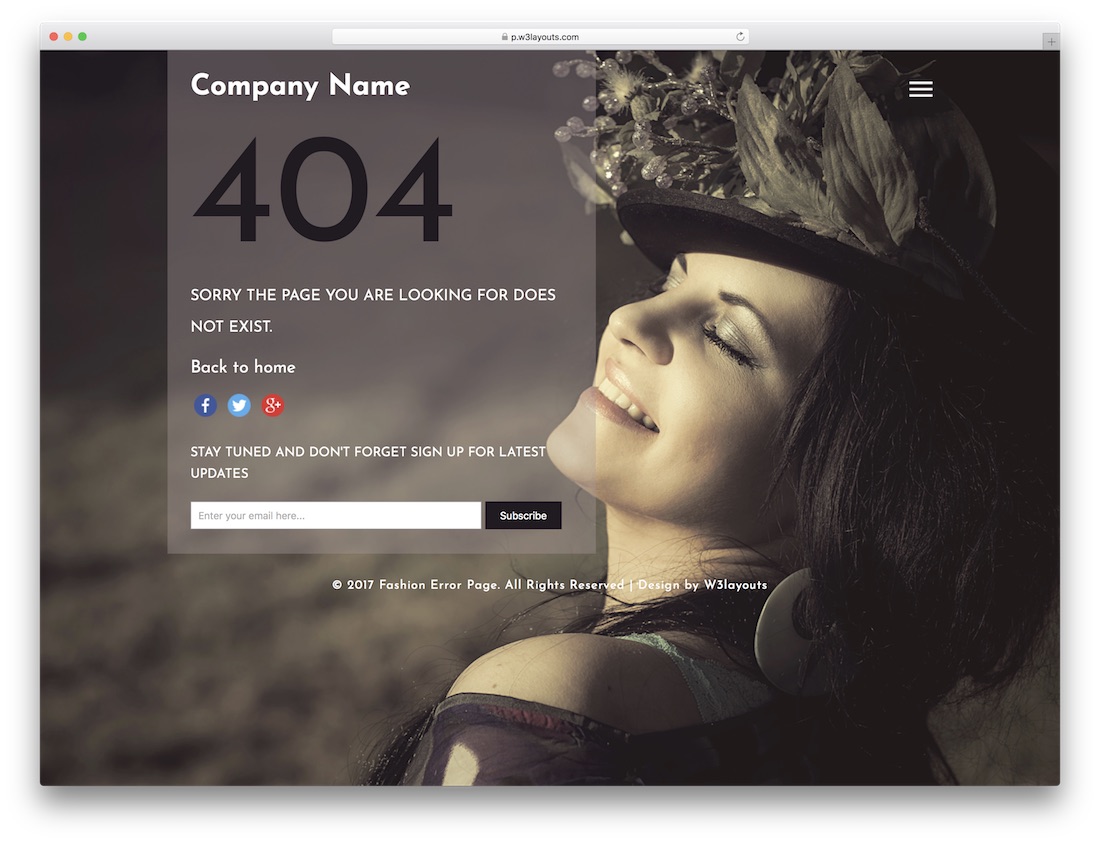 modèle de page d'erreur 404 mode gratuit
