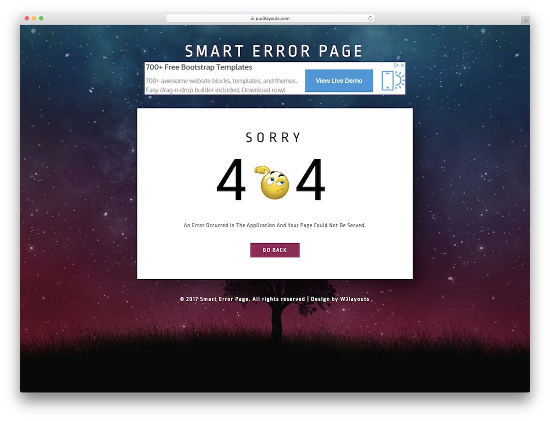 modèle de page d'erreur smart free 404