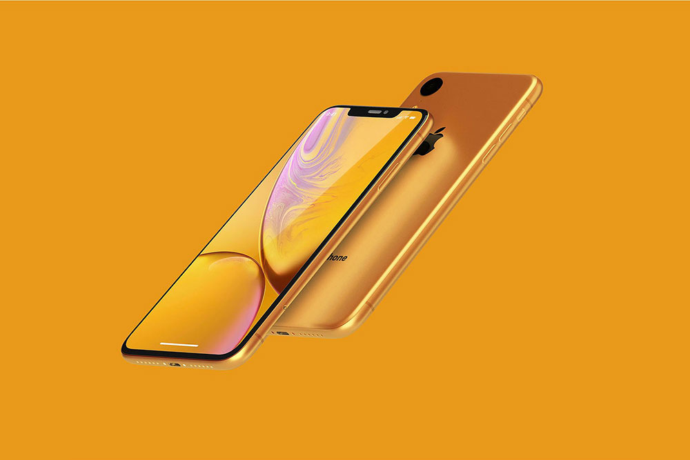 maquette iphone xr