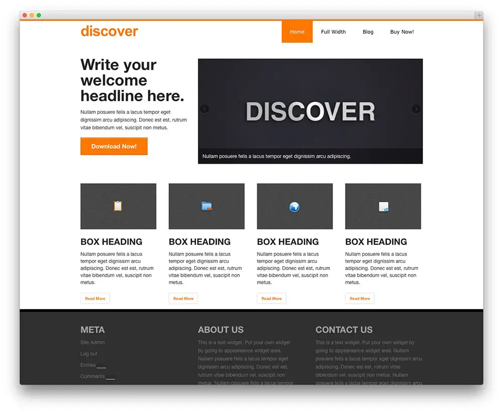 discovere WordPress theme