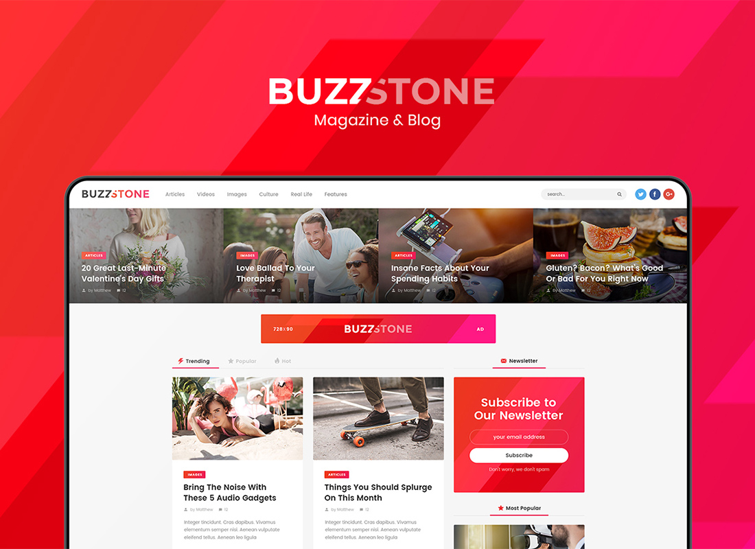 Buzz Stone | Thème WordPress pour magazines et blogs viraux