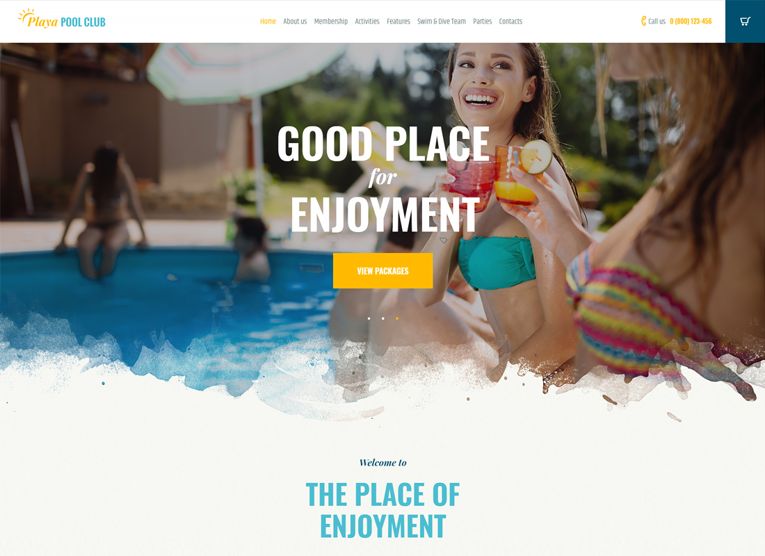Playa | Thème WordPress pour le City Beach & Pool Club