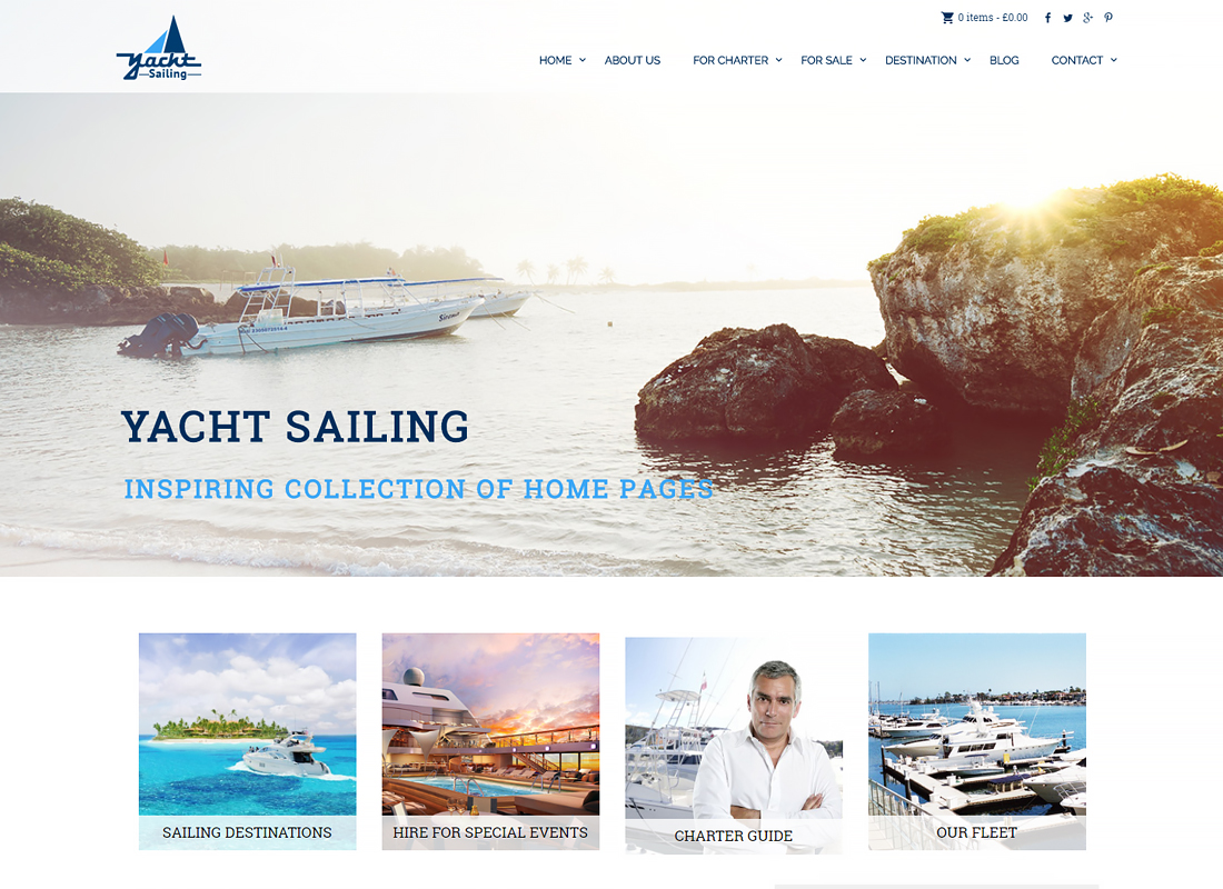 Voile de yacht | Thème WordPress de la Charte marine