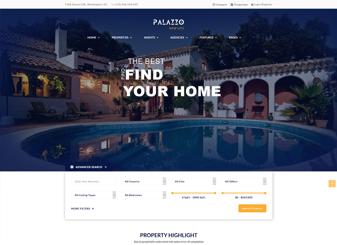 Palazzo | Thème WordPress immobilier