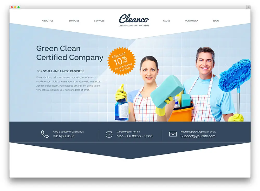 cleanco cleaning service theme