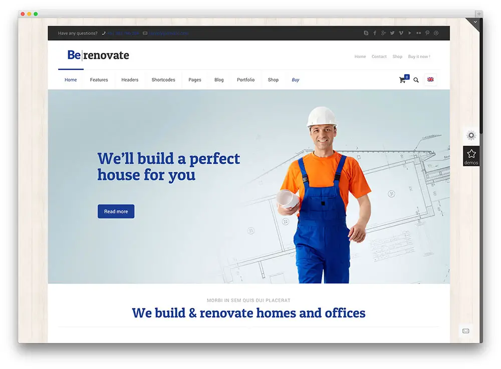 betheme building construction company wordpress theme