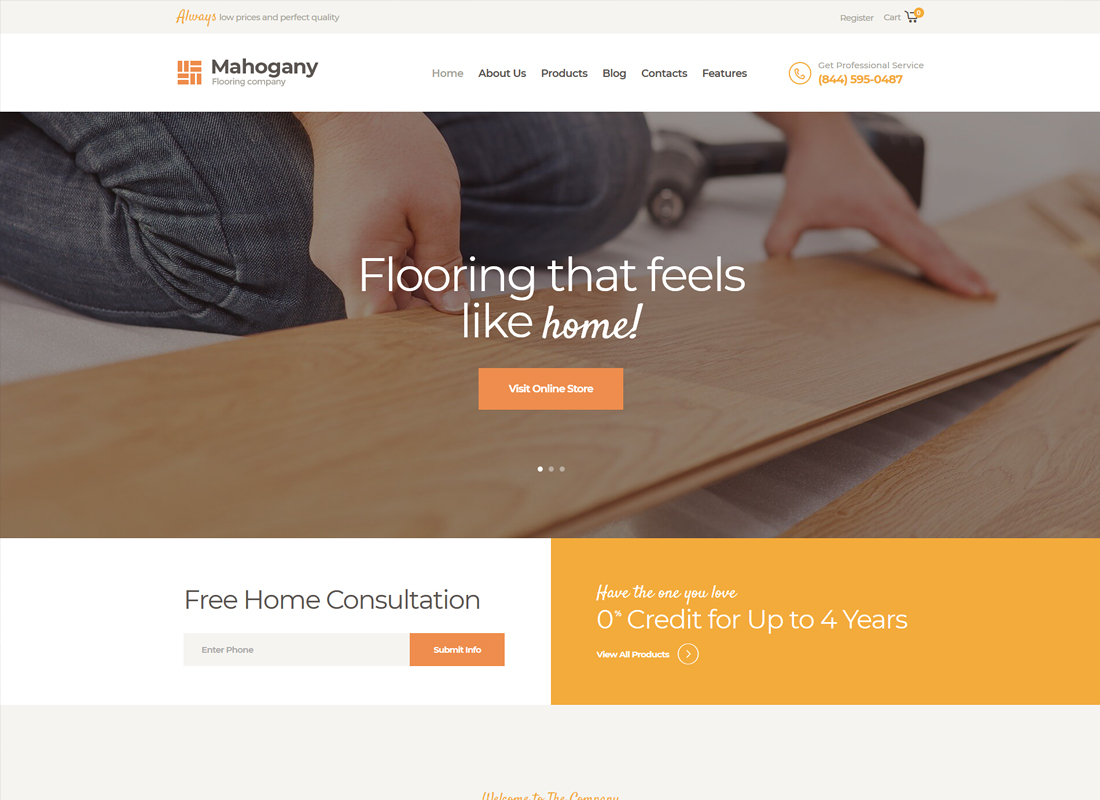 Mahogany - Flooring Company Thème WordPress