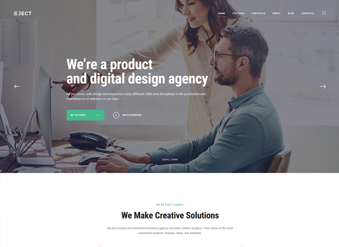 Éjecter | Thème WordPress pour Web Studio & Agence créative