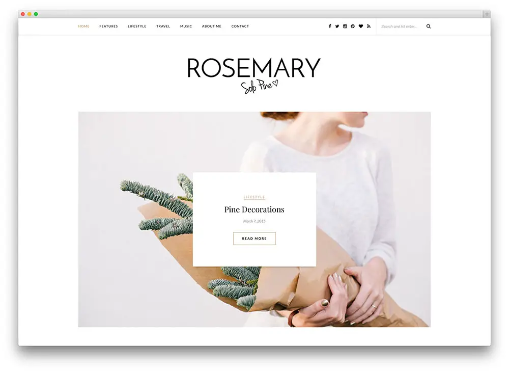 rosemary - minimal blogging theme