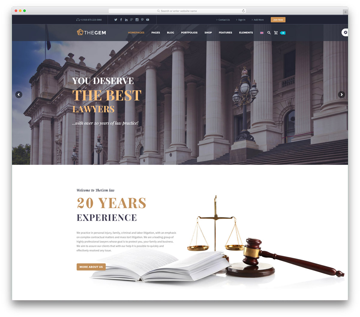 30 meilleurs thèmes WordPress pour avocats à l'intention des cabinets d'avocats et des avocats 2018 2