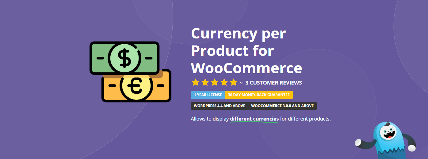 La devise par produit pour le plugin WooCommerce.