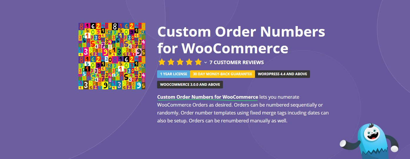 Les numéros de commande personnalisés pour le plugin WooCommerce.