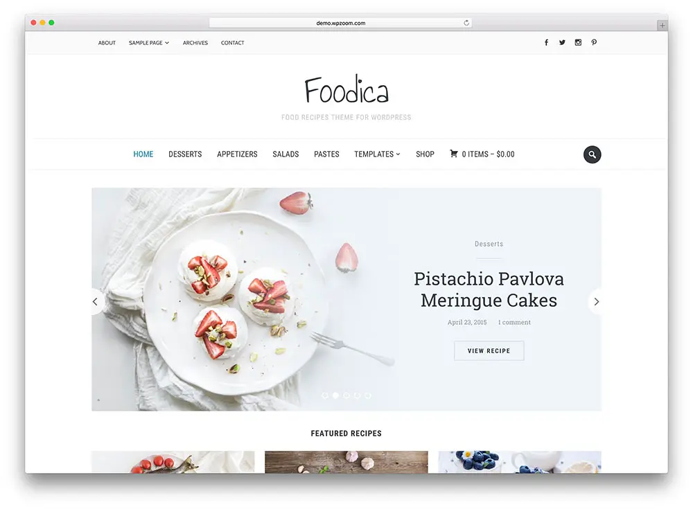 foodica - awesome food blog theme
