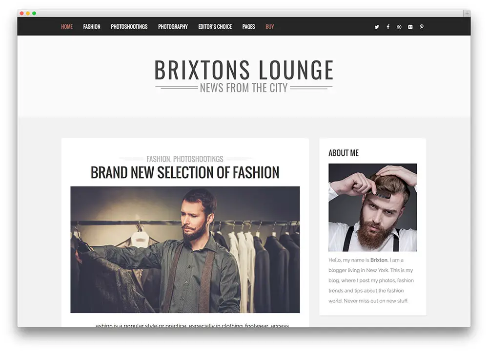 brixton - minimal blogging theme