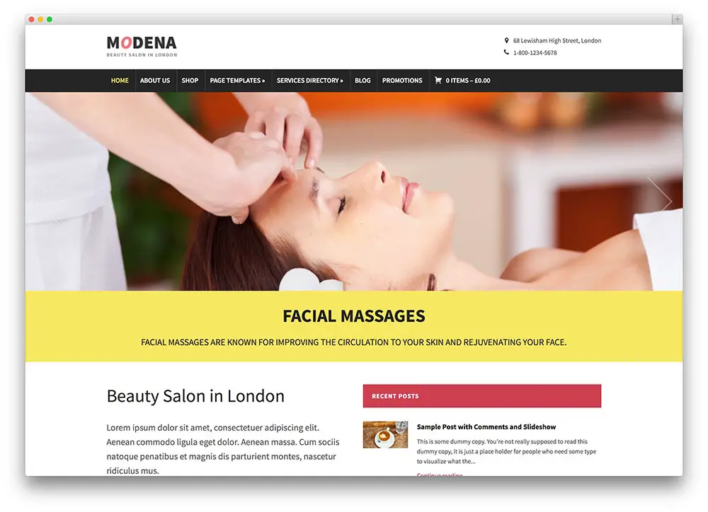 modena - classic beauty salon theme