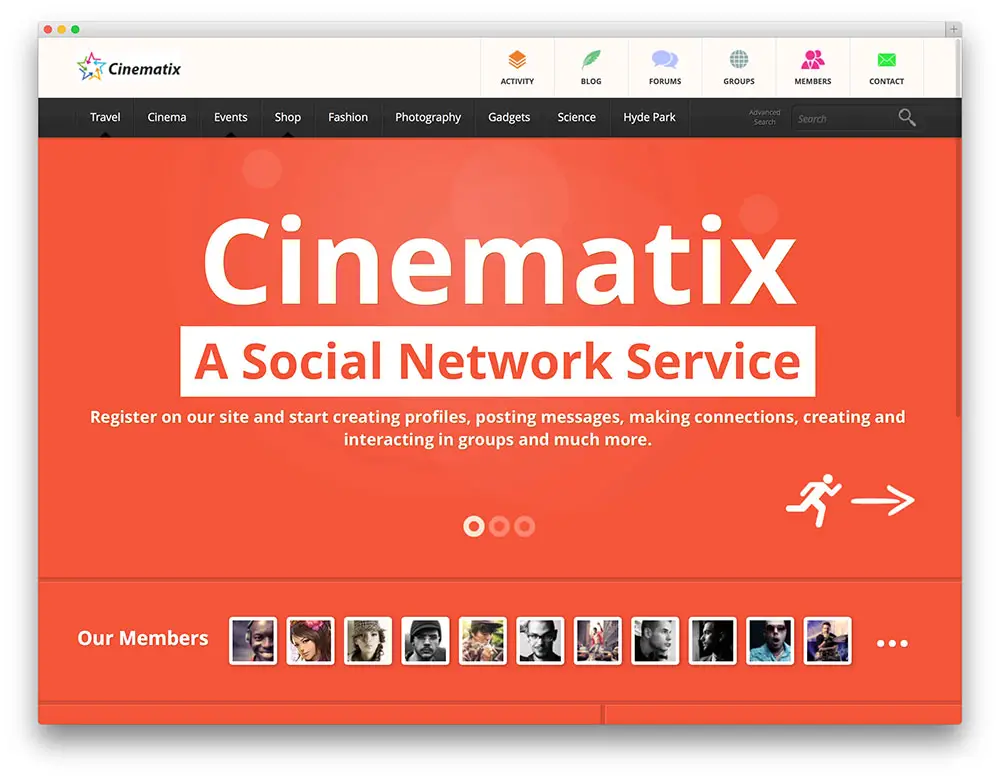 cinematix - site de réseau social créatif