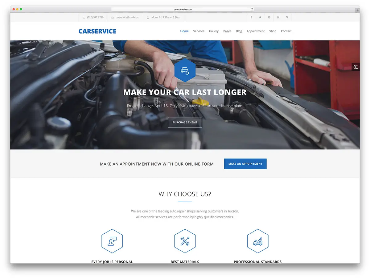 23 thèmes WordPress pour les ateliers de réparation automobile et de réparation automobile 2019 16