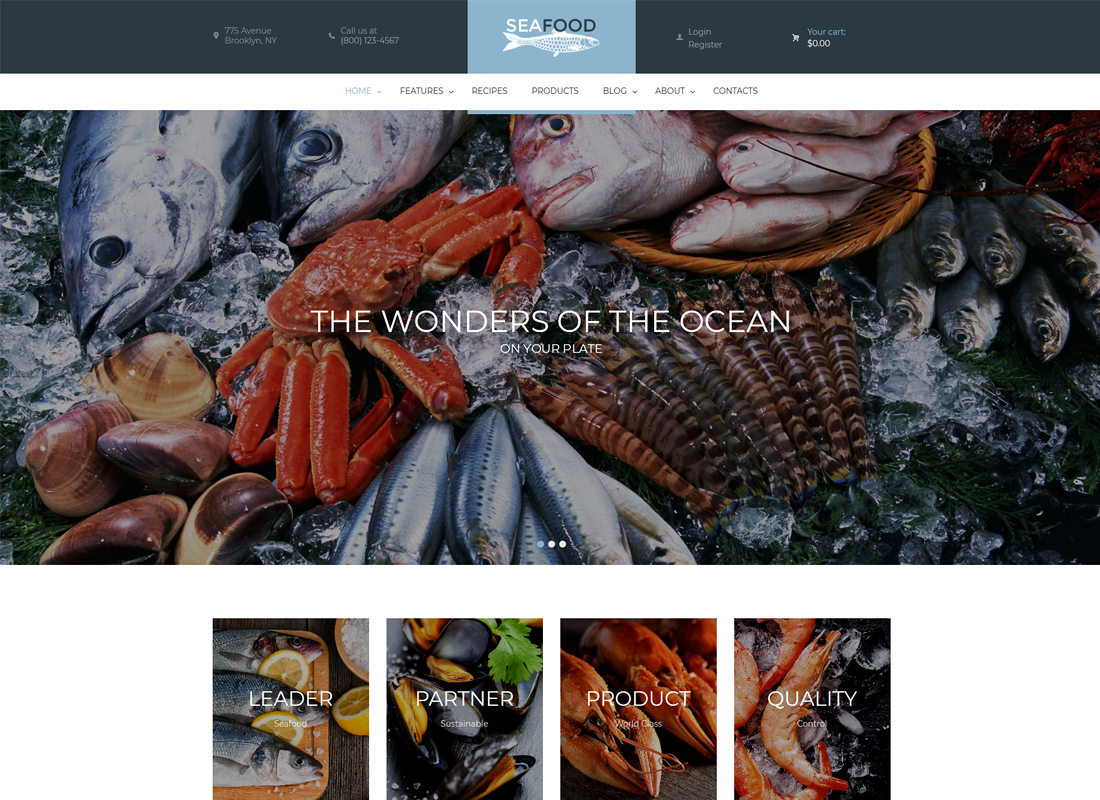 Seafood Company & Restaurant Thème WordPress