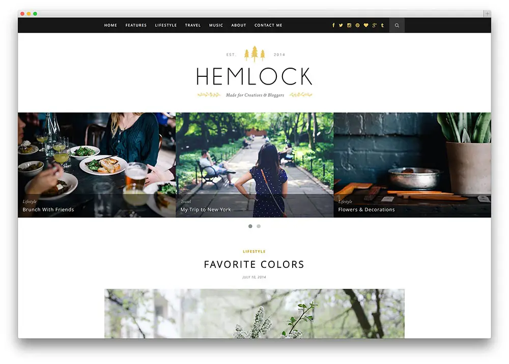 hemlock ingenious photography blog template