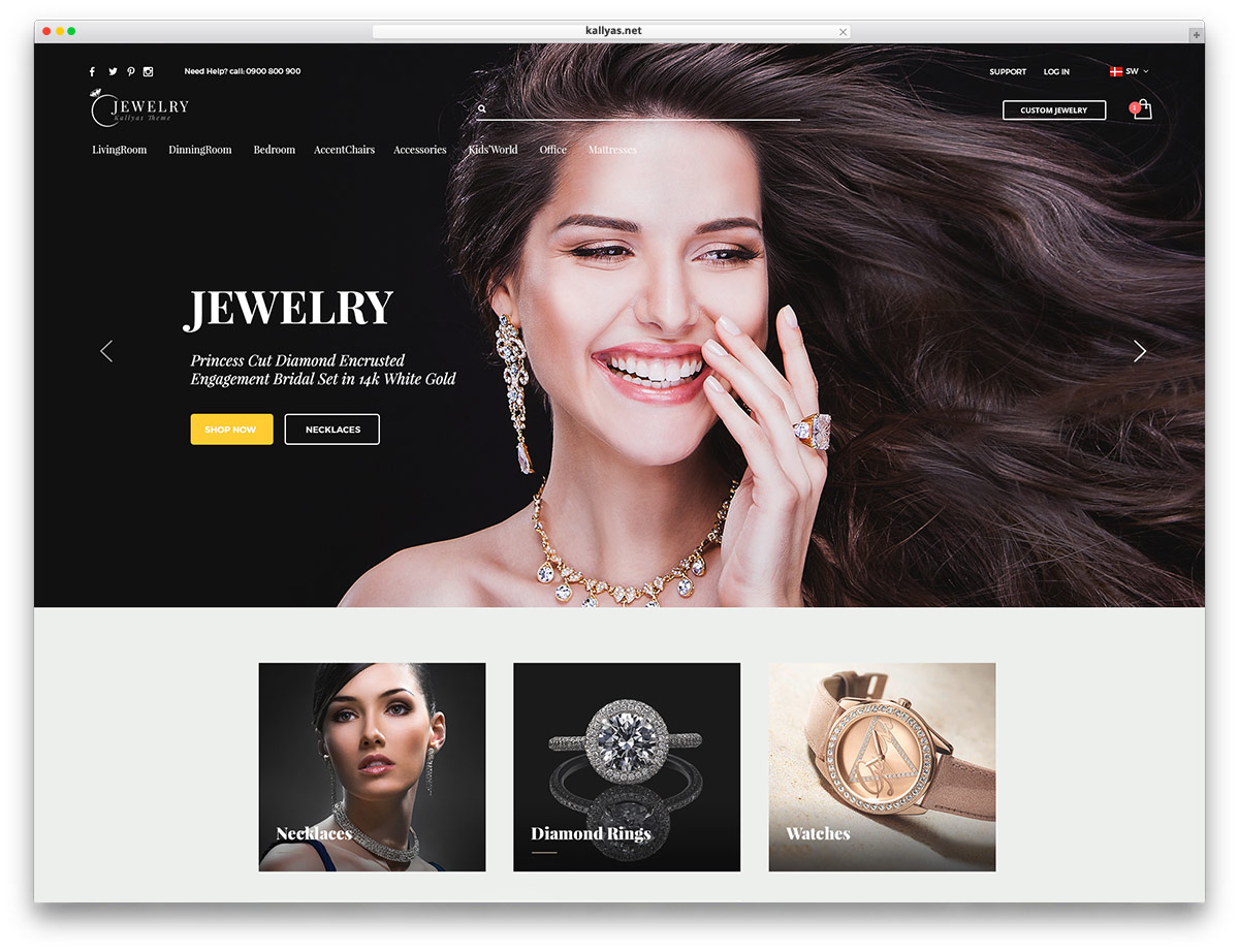 19 thèmes WordPress de bijoux pour les sites de commerce électronique 2019 8