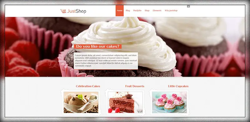 Cake Bakery Thème WordPress - Justshop