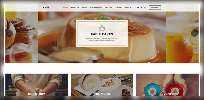 Fable - Restaurant Bakery Cafe Pub Thème WordPress