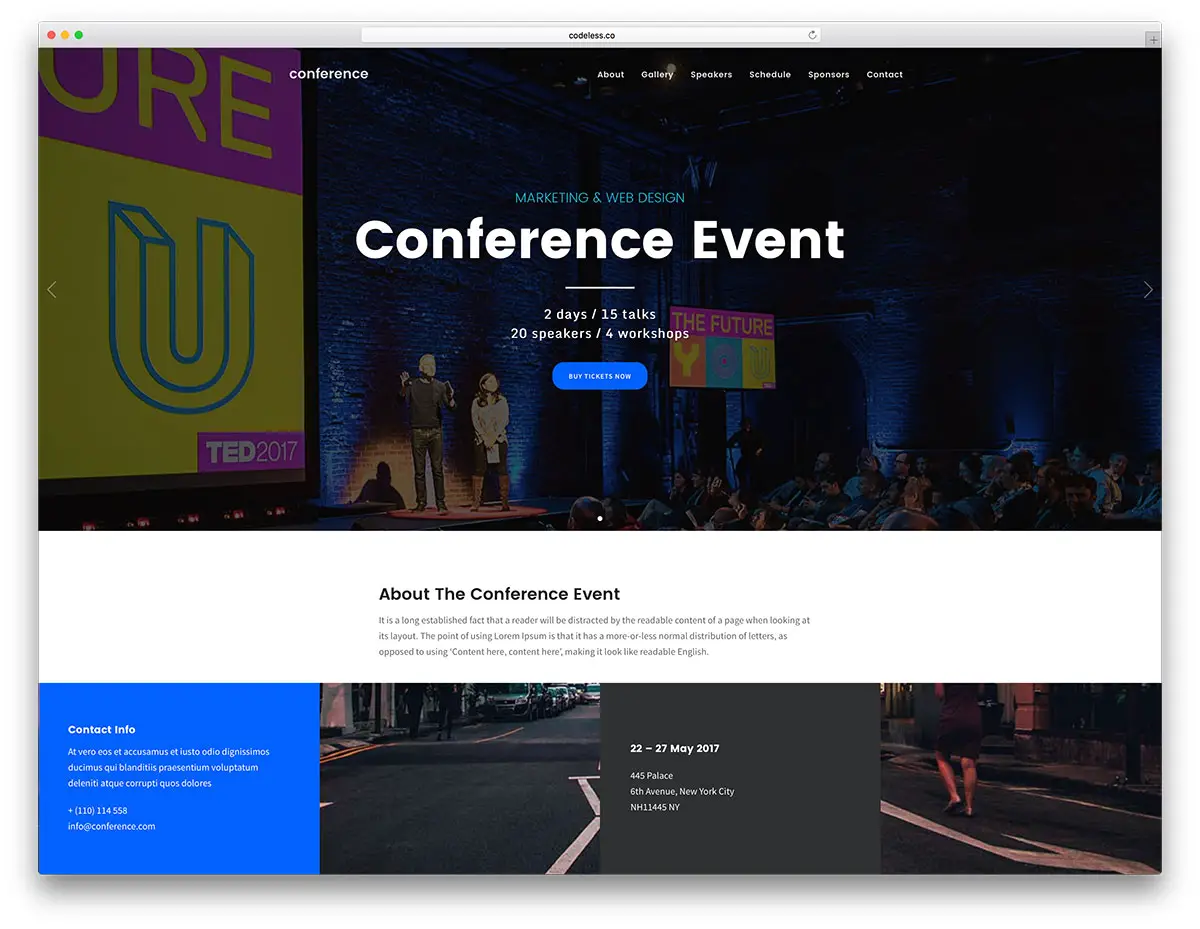 Plus de 30 thèmes WordPress géniaux pour les conférences et événements 2019 16
