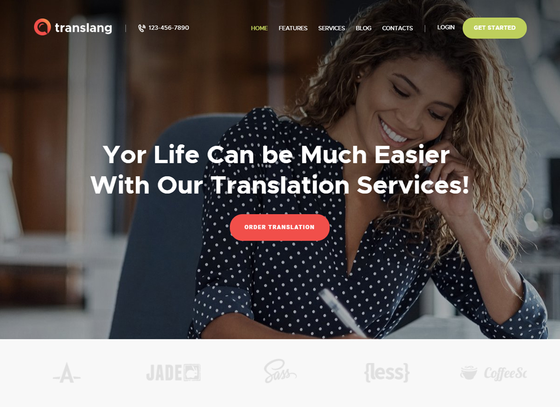 Translang - Services de traduction et cours de langues Thème WordPress