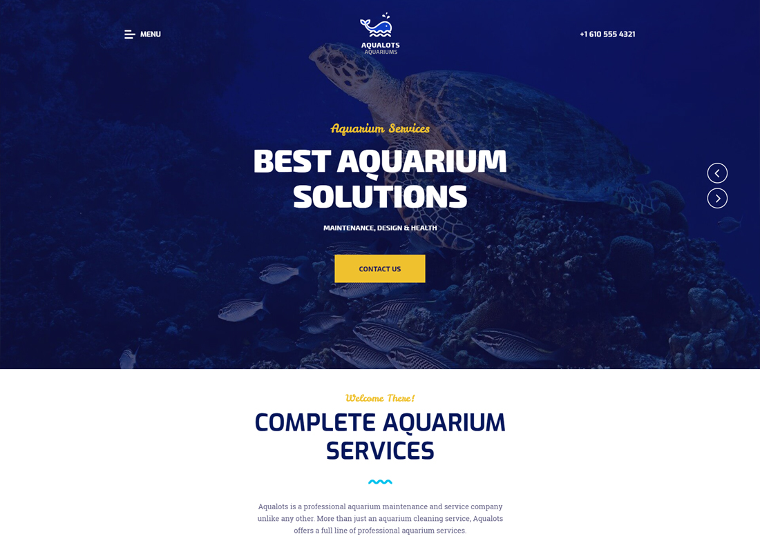 Aqualots - Aquarium Services Thème WordPress