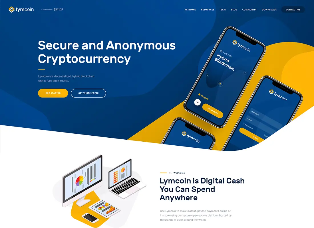 Lymcoin - Thème Cryptocurrency & ICO WordPress