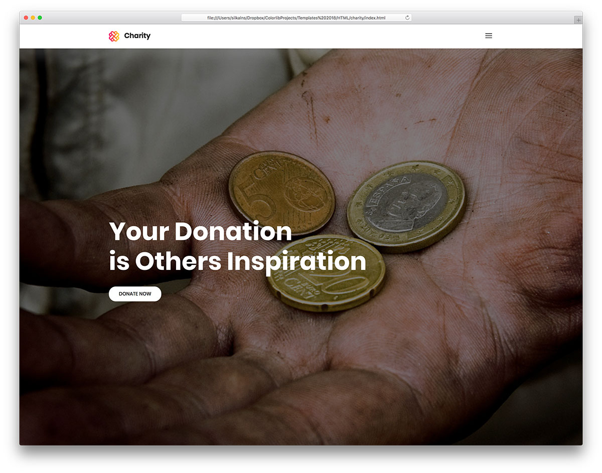 modèle de site Web mobile gratuit adapté aux organisations caritatives