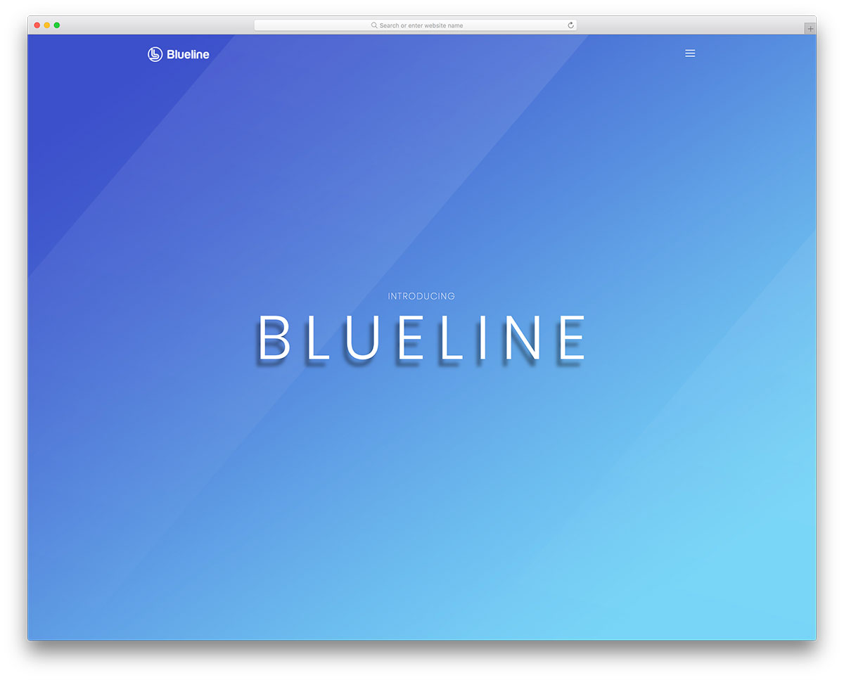 modèle de site web blueline gratuit pour mobiles