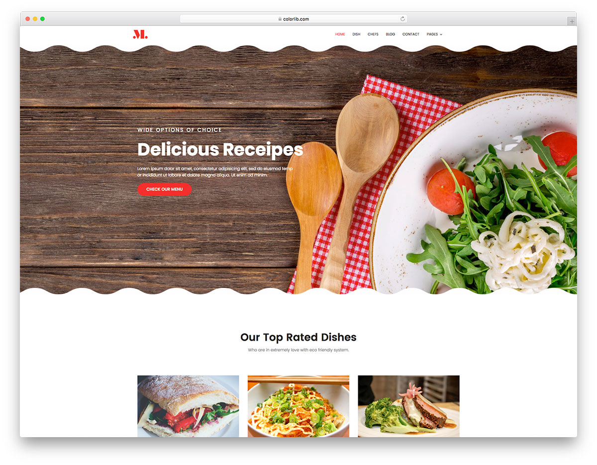 Modèle de site Web gratuit de restaurant