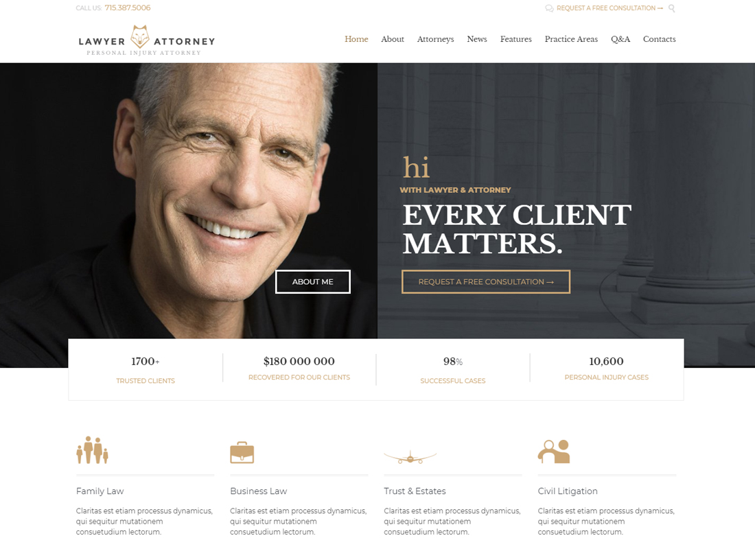 Avocat et avocat | Avocats avocats et cabinets d'avocats WordPress Theme