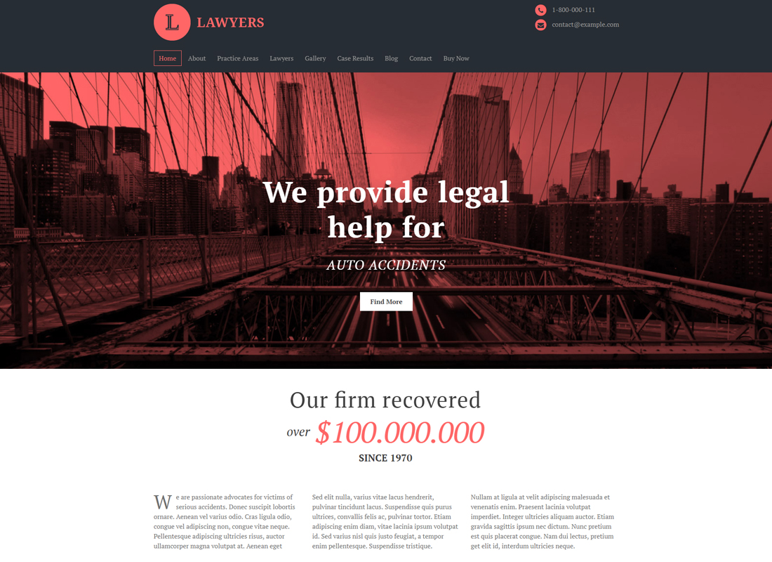 WizeLaw | Law Services, Lawyer & Attorney Business Thème WordPress