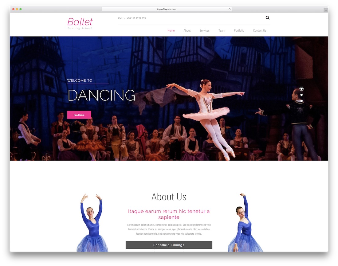 modèle de site de l'événement sans ballet bootstrap