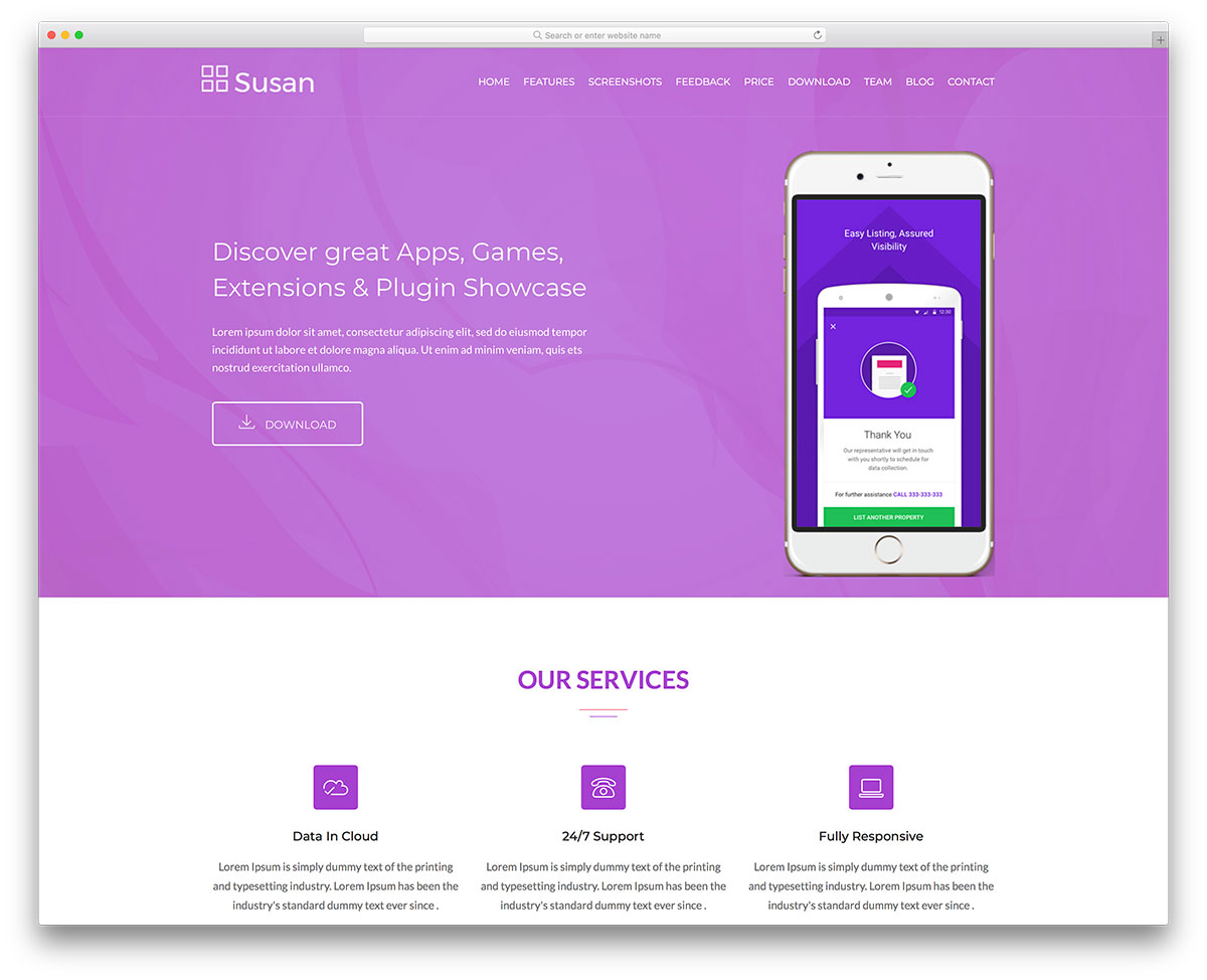 50+ meilleurs modèles Bootstrap gratuits pour créer des sites Web modernes 2019 28