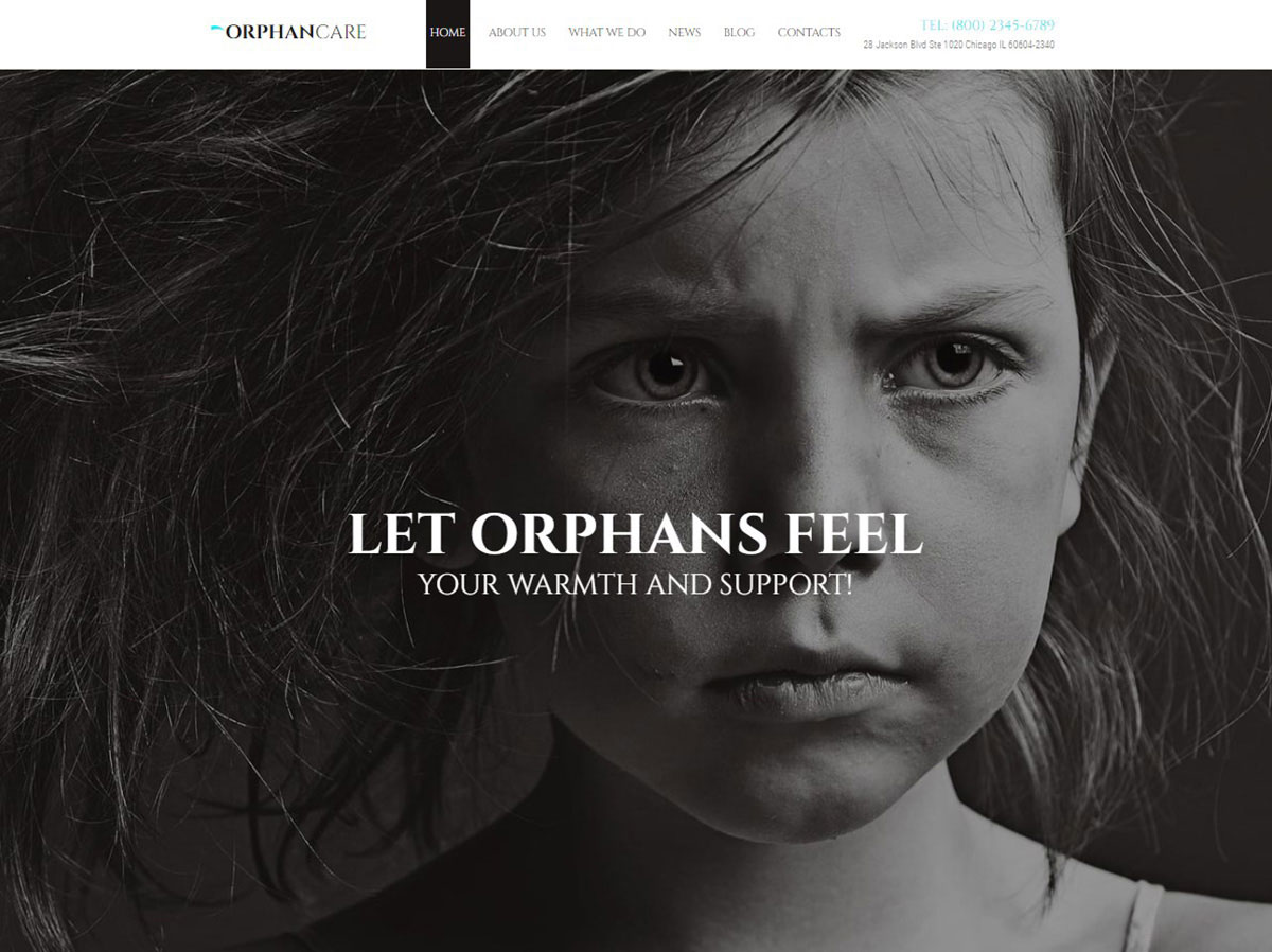 Modèle de site Web pour organisme de bienfaisance pour orphelins image