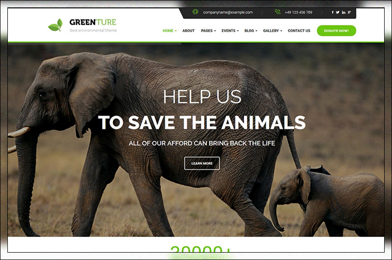 Greenture - Environnement / Thème WordPress à but non lucratif