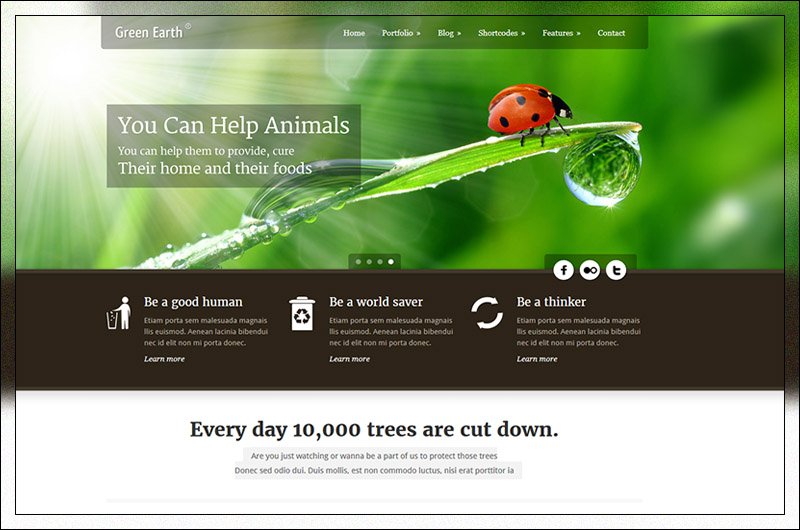 Terre Verte - Thème WordPress Environnemental
