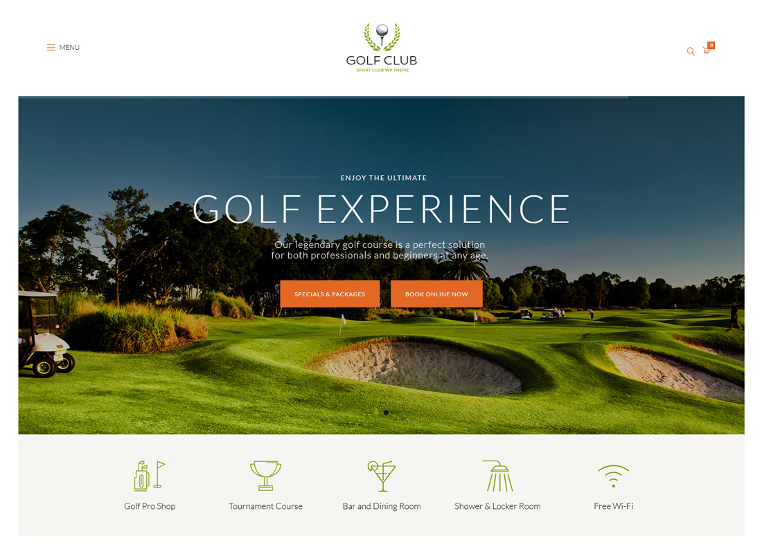 Golf Club - Thème WordPress - Sports et événements
