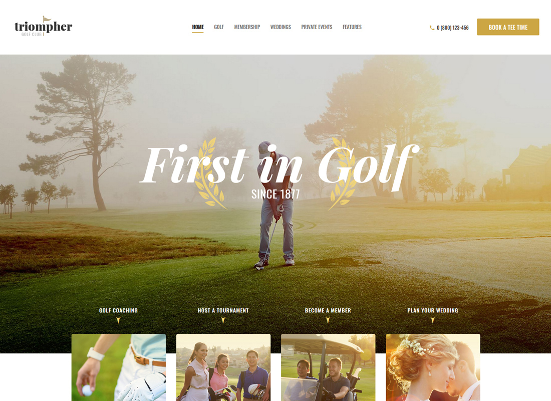 Triompher - Thème WordPress pour club de golf