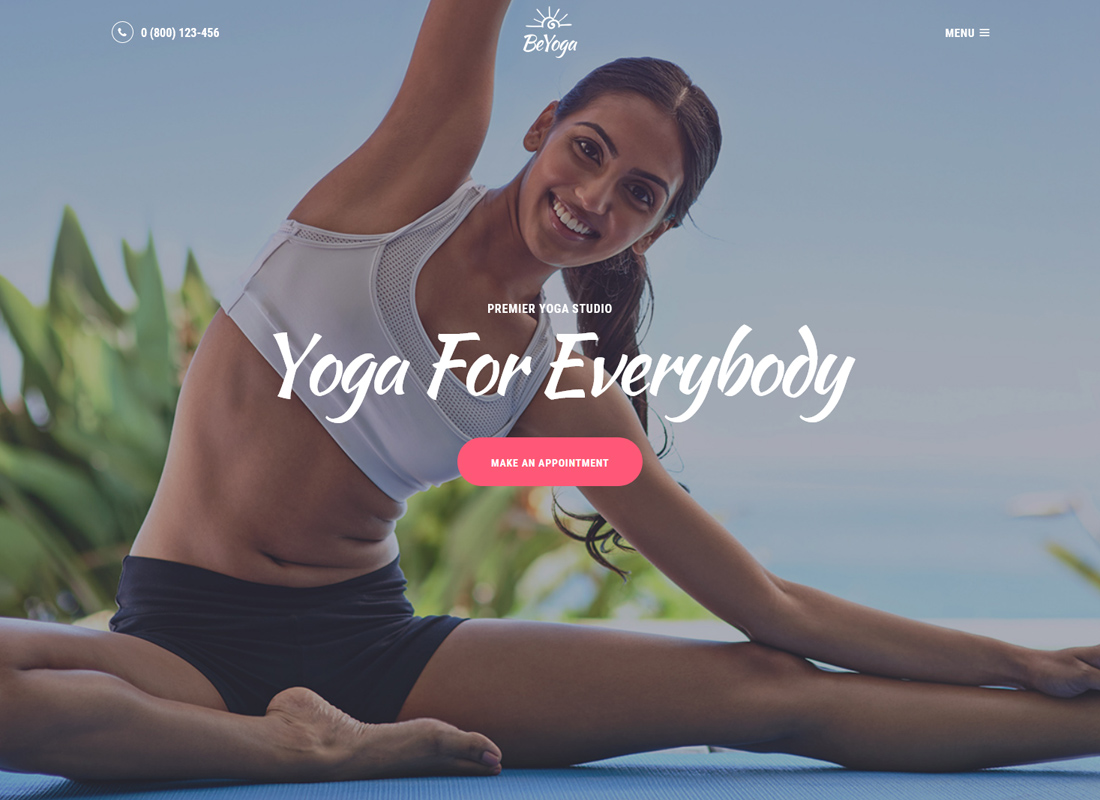 BeYoga - Thème WordPress pour studio de yoga et gym 