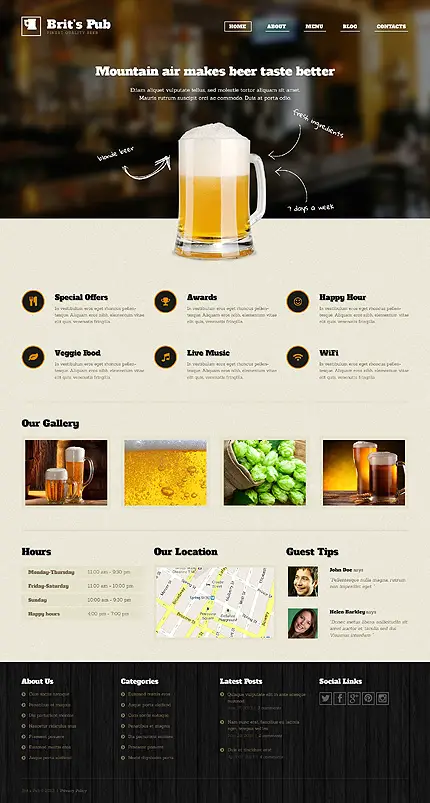   Beer Pub Thème WordPress