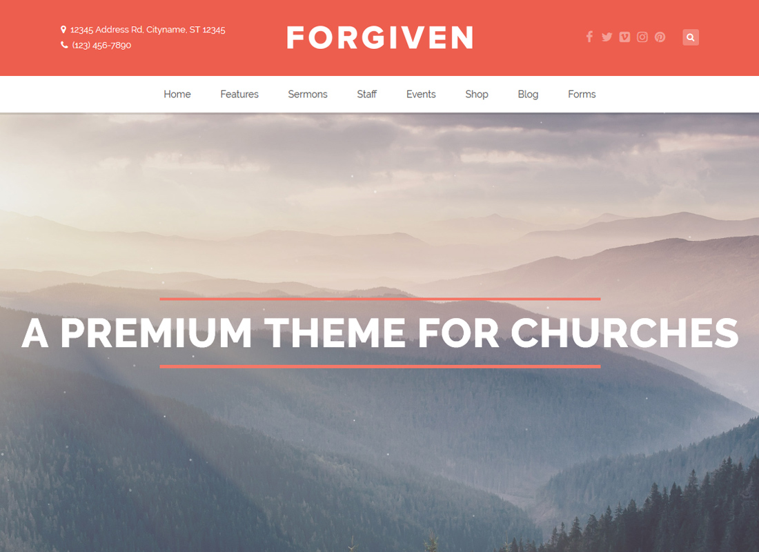 Forgiven - Un thème WordPress pour les églises 