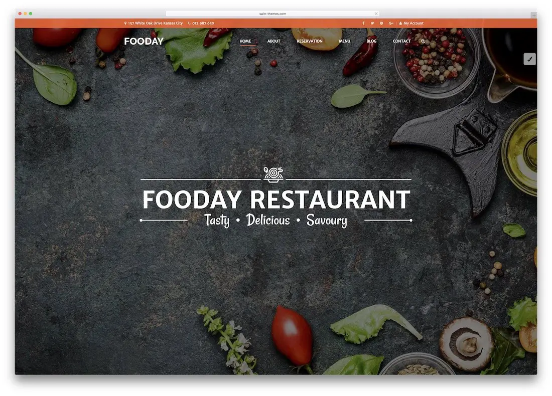 modèle de site web fooday html5